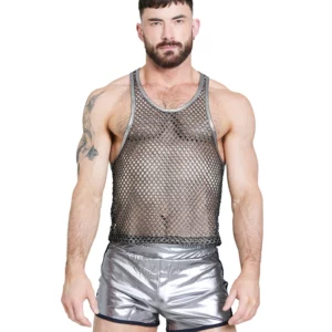 Greek God Fishnet Tank Top