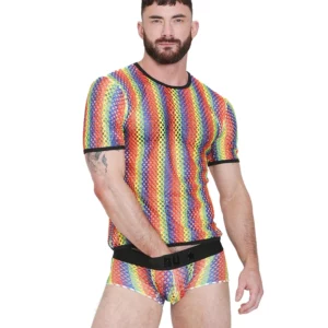 Rainbow Fishnet Pride T-Shirt