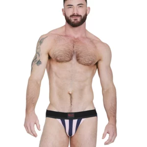 Retro Blue and Pink Striped Jock