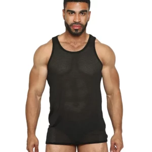 Waffle Woven Net Tank Top